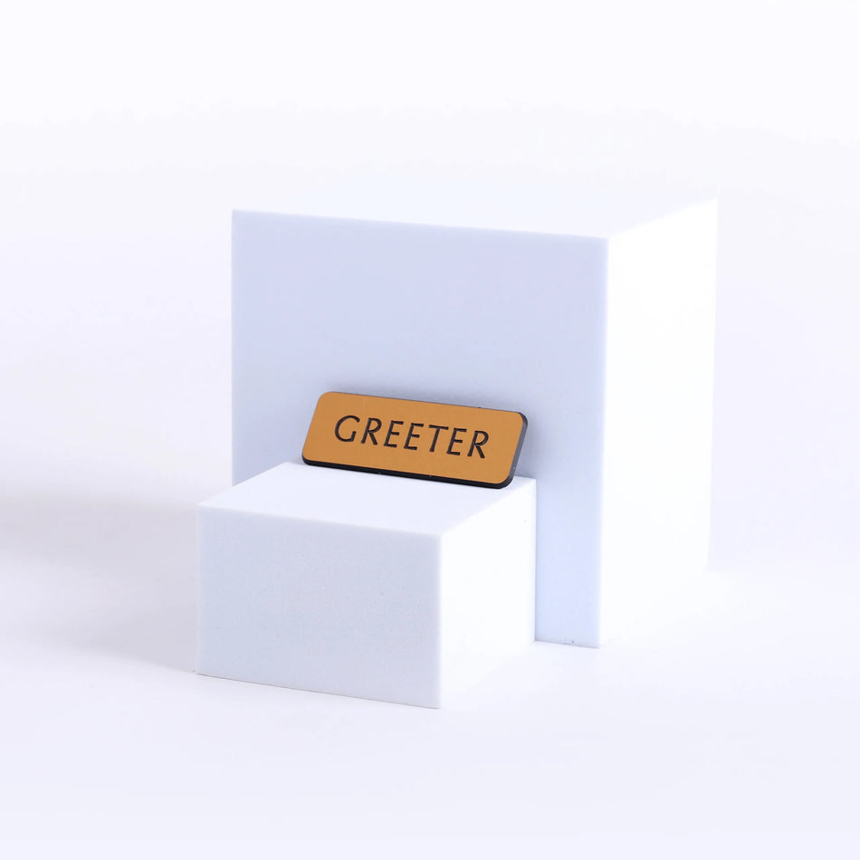 Badge Engraved Contemporary Greeter Gold Magnet by Swanson Christian Products