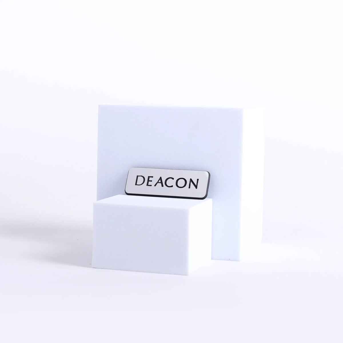 Badge Engraved Contemporary Deacon Silver Magnet by Swanson Christian Products