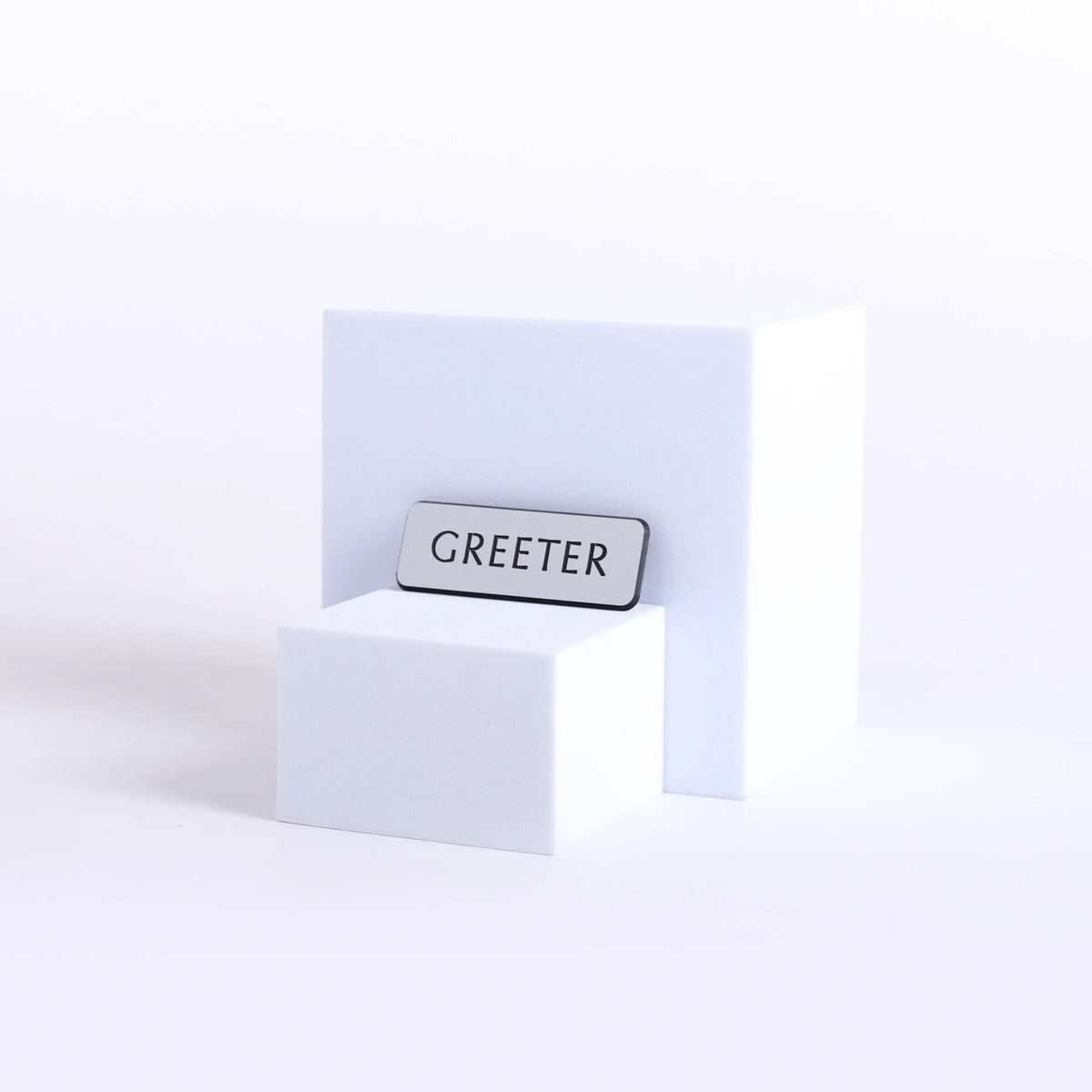 Badge Engraved Contemporary Greeter Silver Magnet by Swanson Christian Products