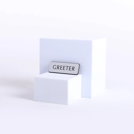 Badge Engraved Contemporary Greeter Silver Magnet by Swanson Christian Products