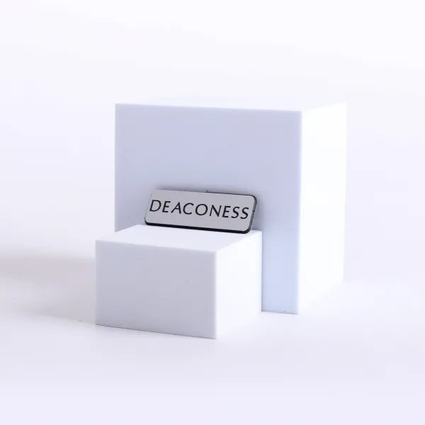 Gold or Silver - Engraved Deaconess - Choose Fastener Type