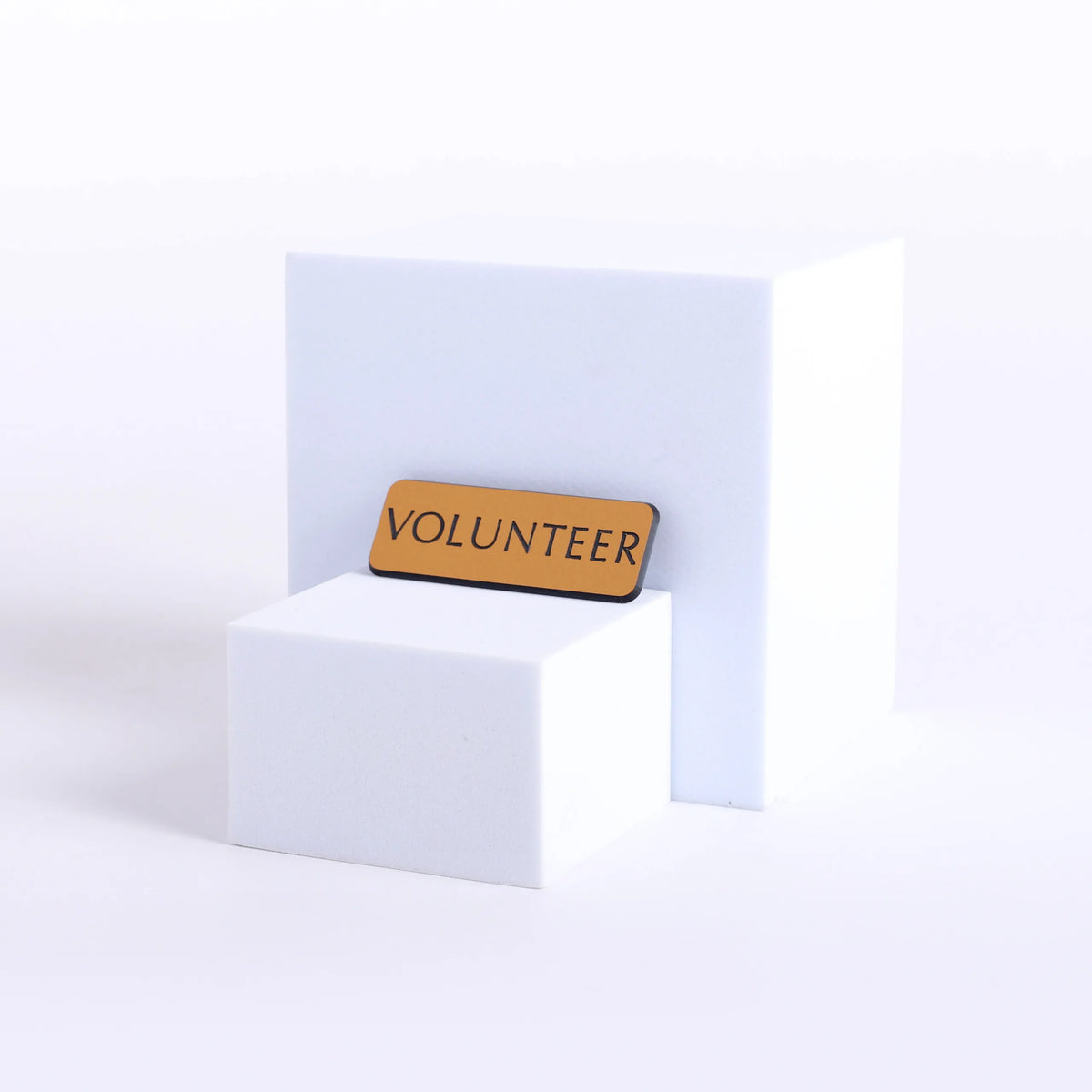 Badge Engraved Contemporary Volunteer Gold Magnet by Swanson Christian Products