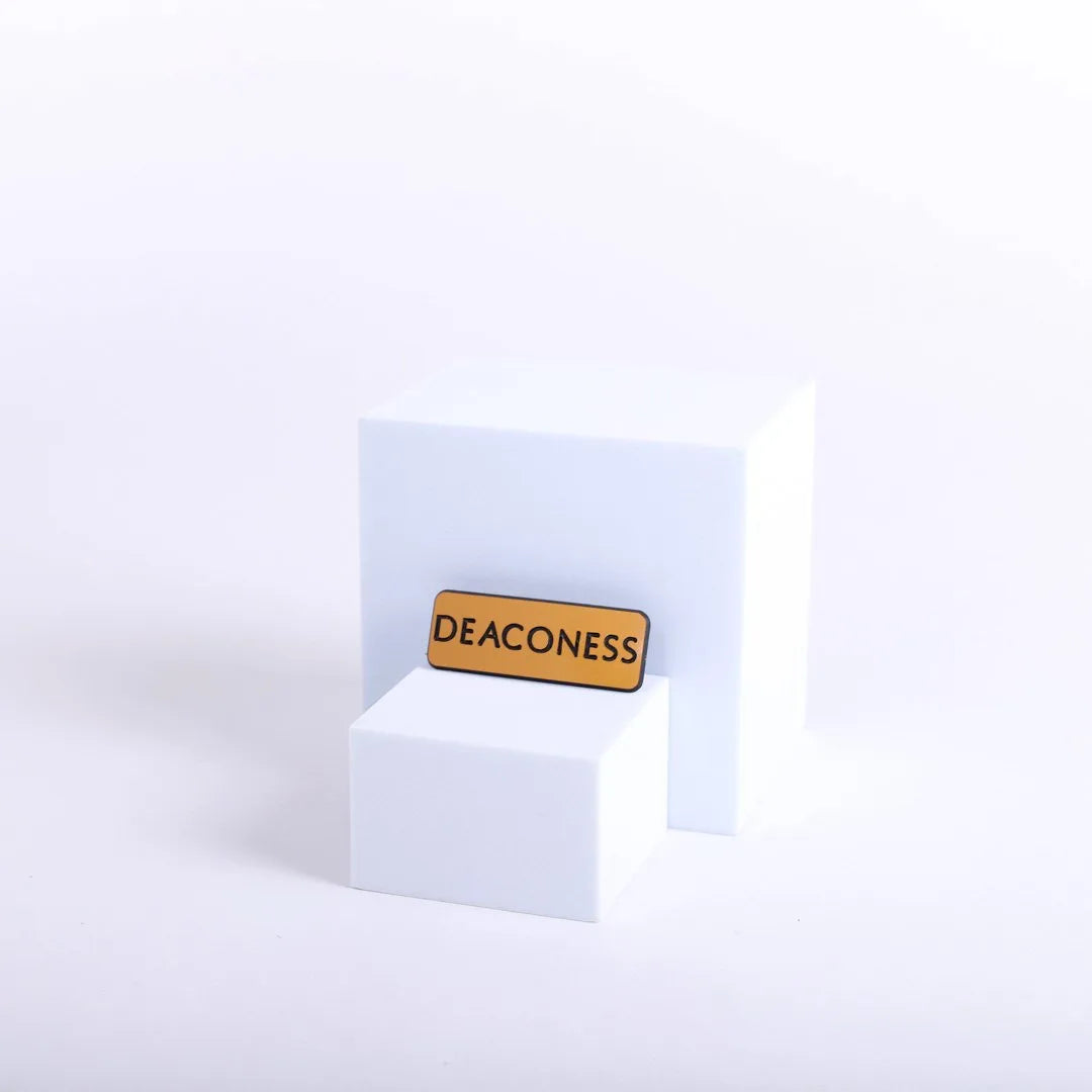 Gold or Silver - Engraved Deaconess - Choose Fastener Type by Swanson Christian Products, product view 3