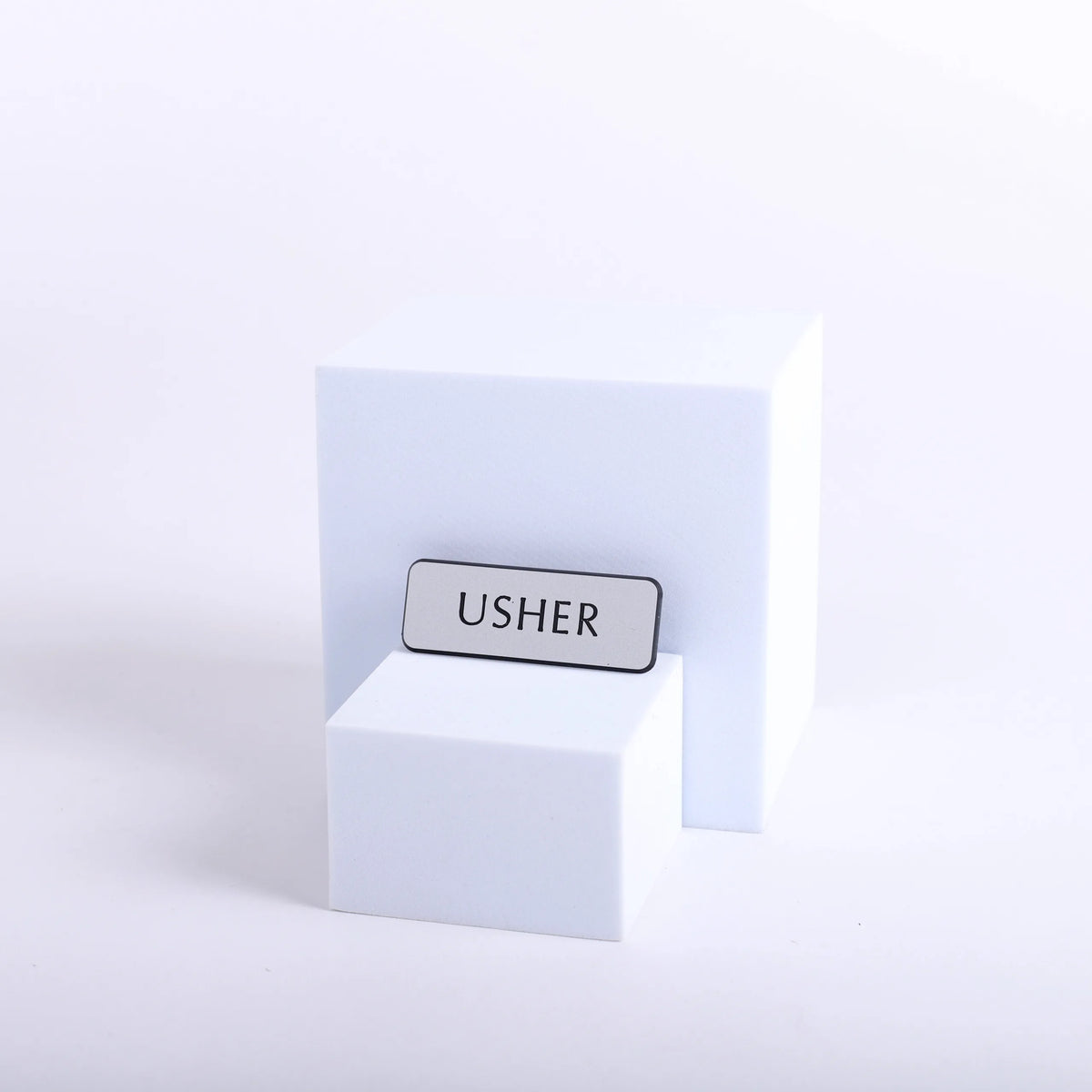 Badge Engraved Contemporary Usher Silver Pin by Swanson Christian Products