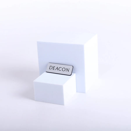 Badge Engraved Contemporary Deacon Silver Pin by Swanson Christian Products