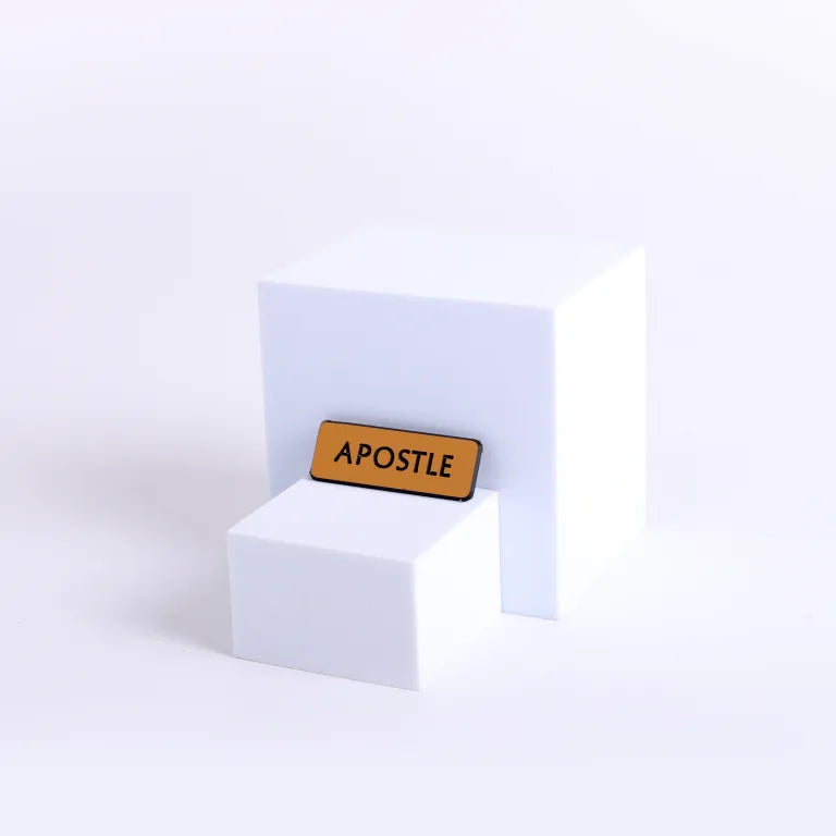 Badge Engraved Contemporary Apostle Gold Magnetic