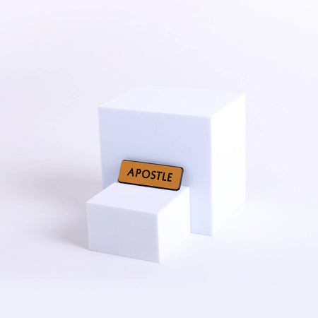 Badge Engraved Contemporary Apostle Gold Magnetic by Swanson Christian Products, product view 2