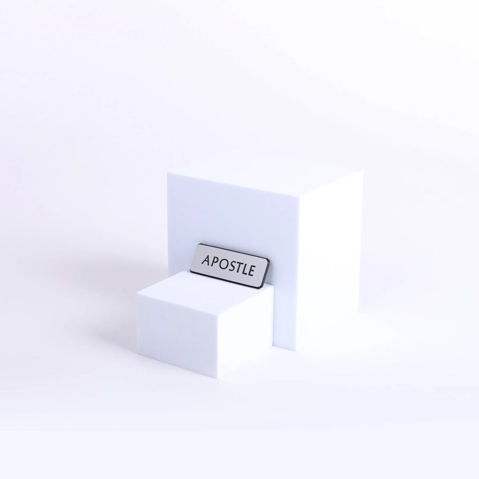 Badge Engraved Contemporary Apostle Silver Magnetic by Swanson Christian Products, product view 2