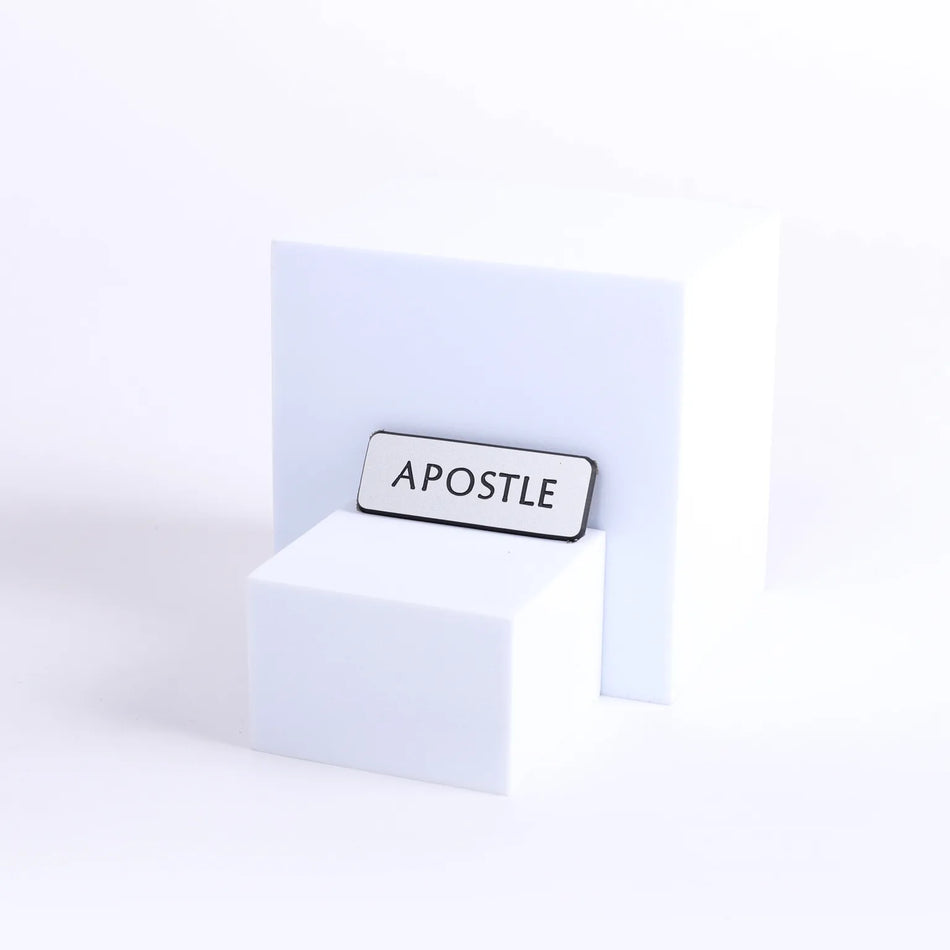 Badge Engraved Contemporary Apostle Silver Magnetic
