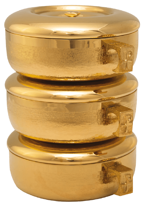 3pc. Stacking Ciboria Set-Textured