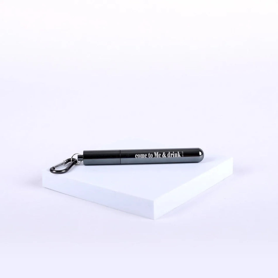 Collapsible Scripture Straw | Reusable Metal Straw with Faith Messages