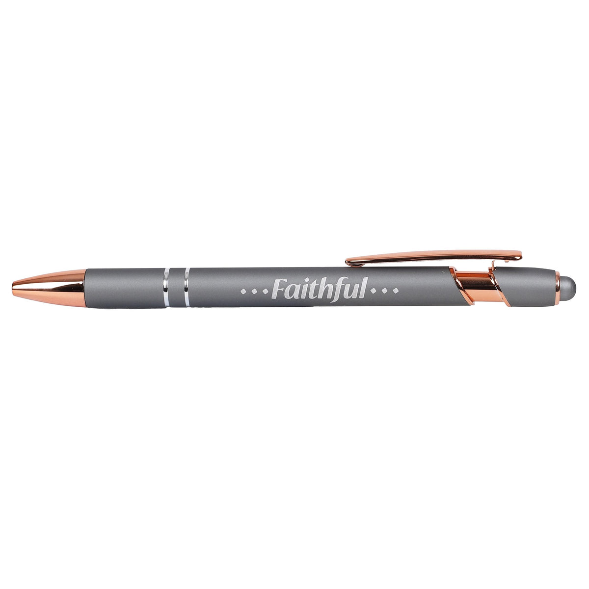 GIFT PEN SOFT TOUCH FAITHFUL GREY
