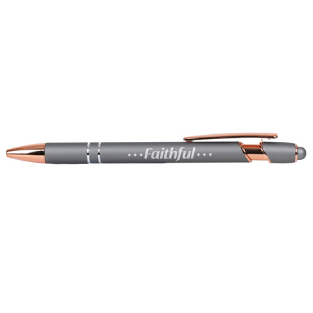 GIFT PEN SOFT TOUCH FAITHFUL GREY