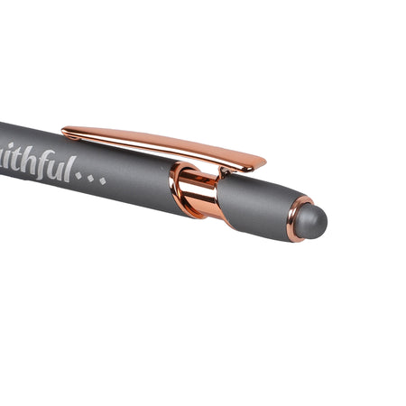 GIFT PEN SOFT TOUCH FAITHFUL GREY