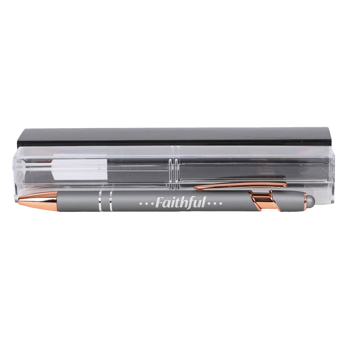 GIFT PEN SOFT TOUCH FAITHFUL GREY