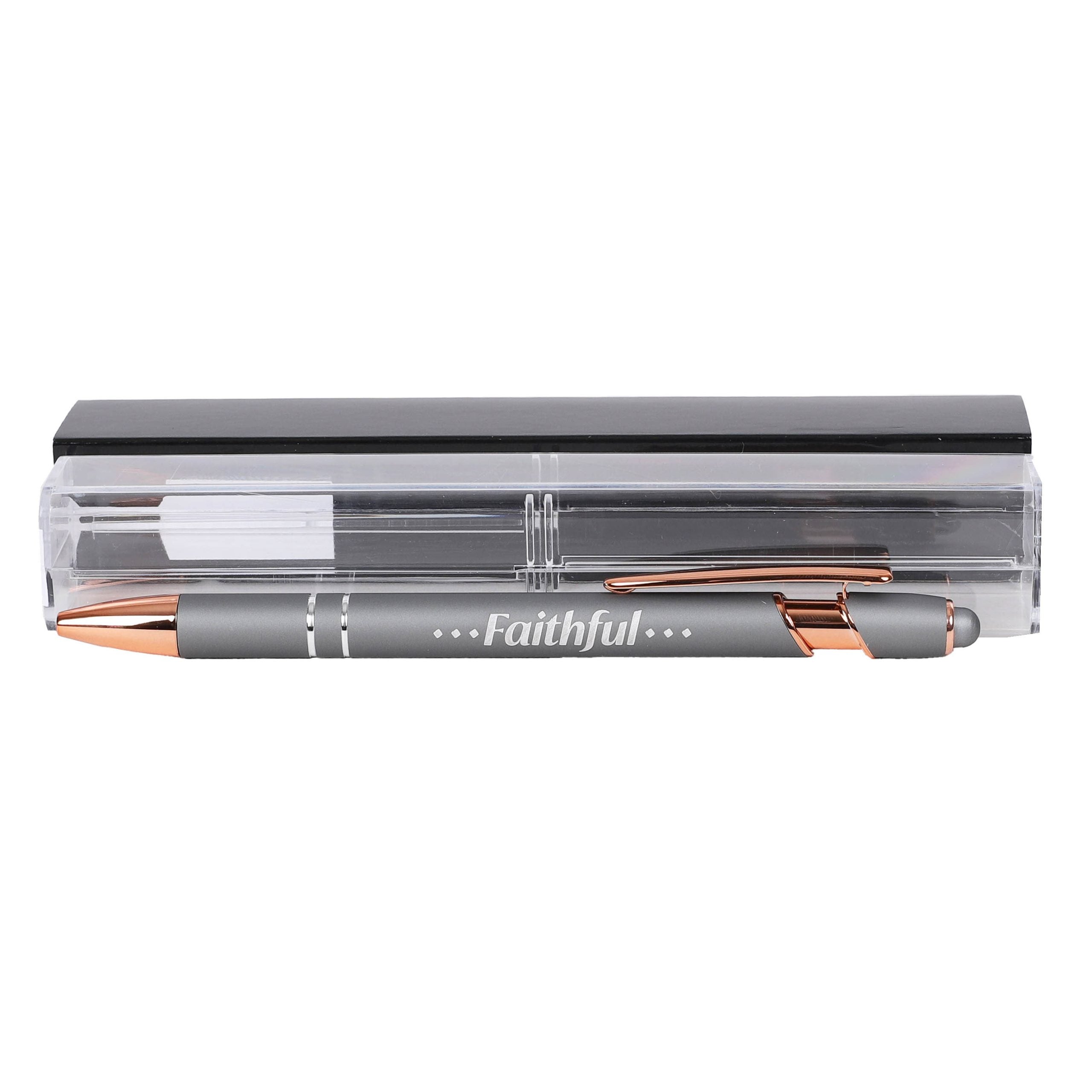 GIFT PEN SOFT TOUCH FAITHFUL GREY