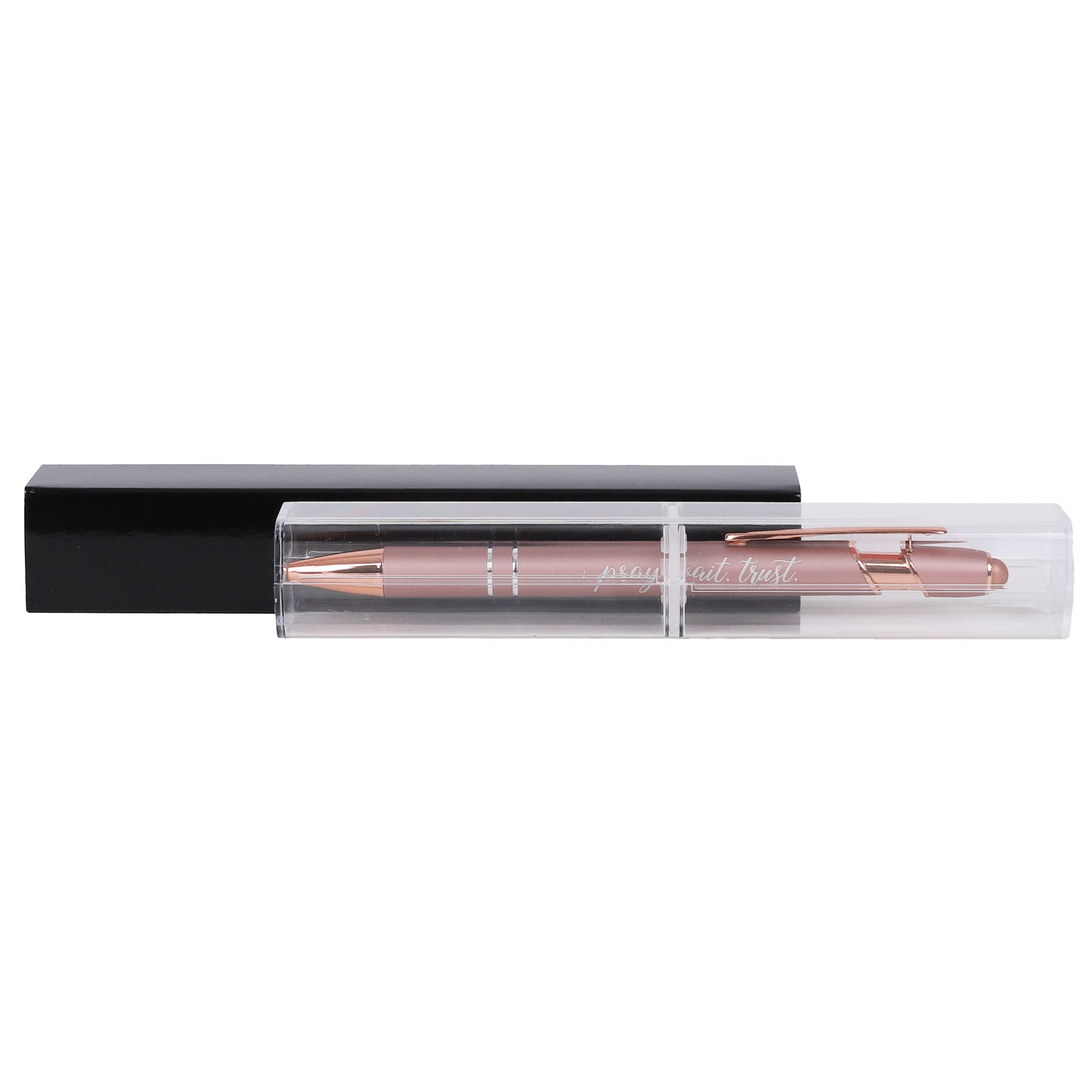 GIFT PEN SOFT TOUCH PRAY WAIT TRUST ROSE GOLD