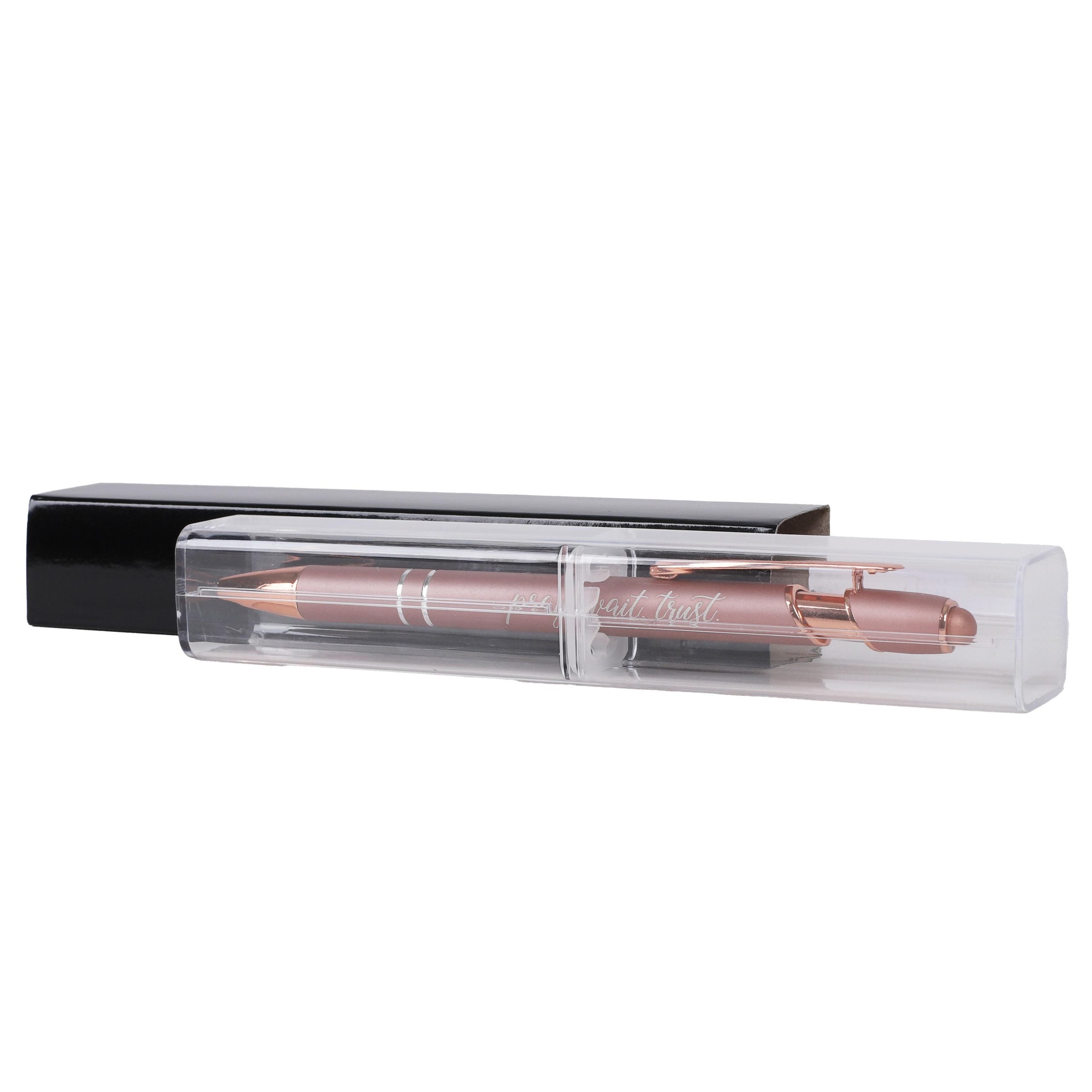 GIFT PEN SOFT TOUCH PRAY WAIT TRUST ROSE GOLD