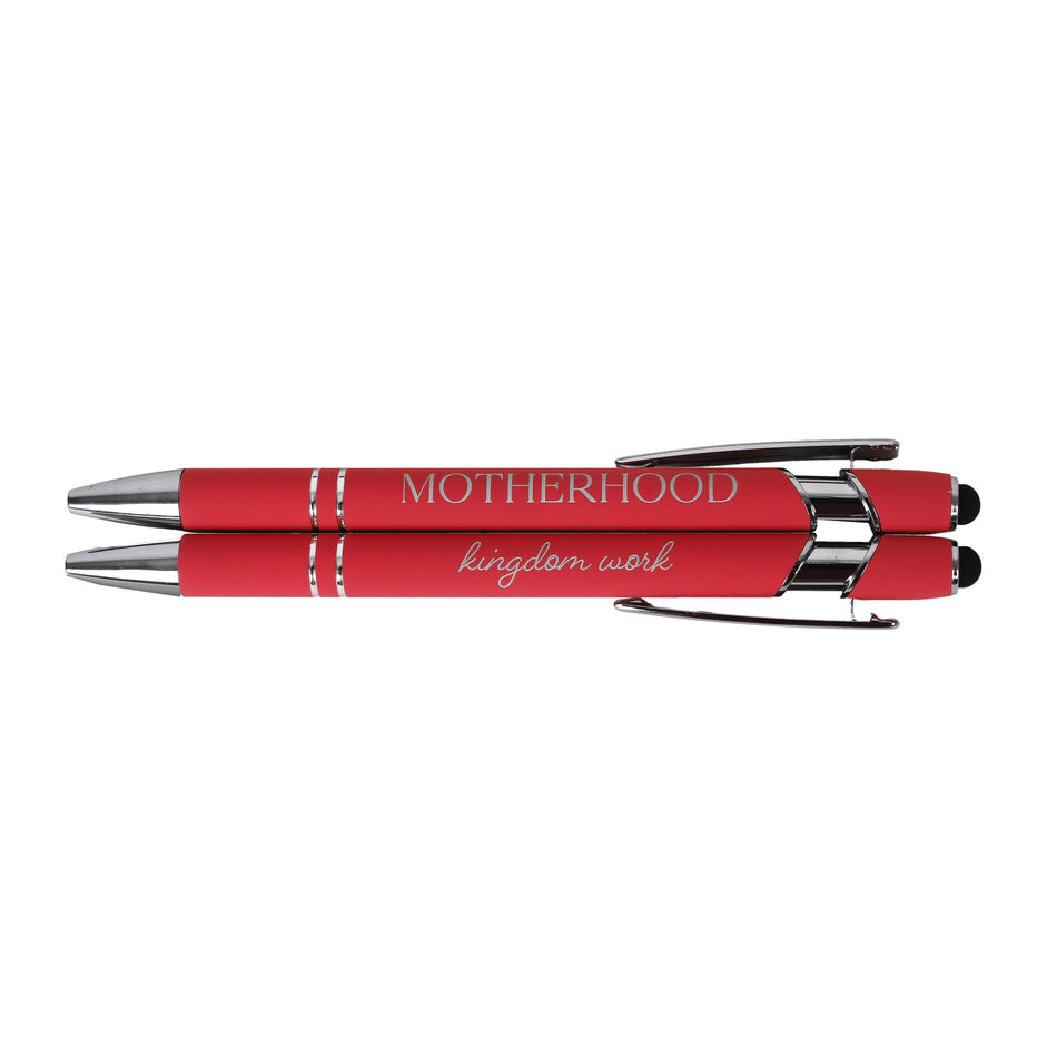 Gift Pen Soft Touch Motherhood Kingdom Work Coral by Swanson Christian Products