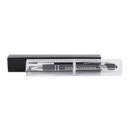GIFT PEN SOFT TOUCH STRONG & COURAGEOUS BLACK