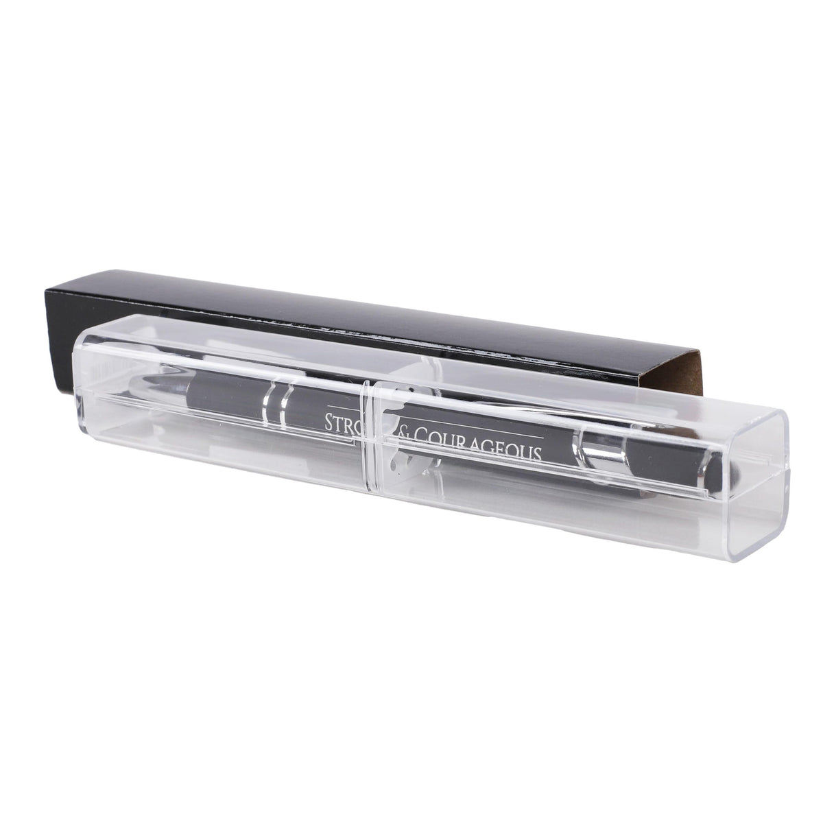 GIFT PEN SOFT TOUCH STRONG & COURAGEOUS BLACK