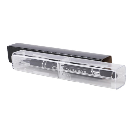 GIFT PEN SOFT TOUCH STRONG & COURAGEOUS BLACK