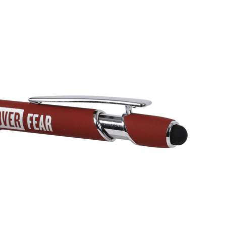 GIFT PEN SOFT TOUCH FAITH OVER FEAR DARK RED