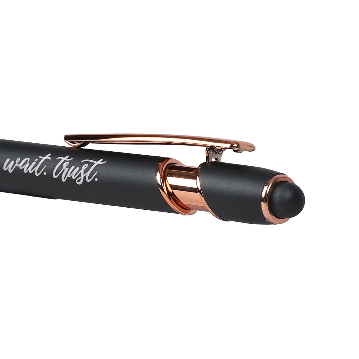 GIFT PEN SOFT TOUCH PRAY WAIT TRUST GUN METAL
