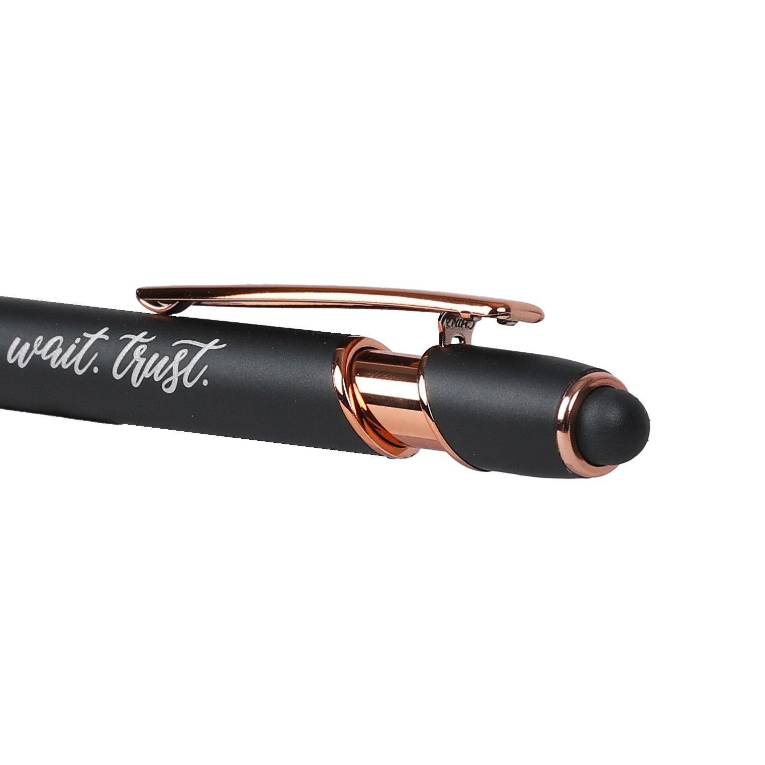 GIFT PEN SOFT TOUCH PRAY WAIT TRUST GUN METAL