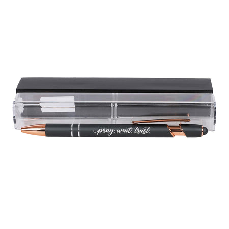 GIFT PEN SOFT TOUCH PRAY WAIT TRUST GUN METAL