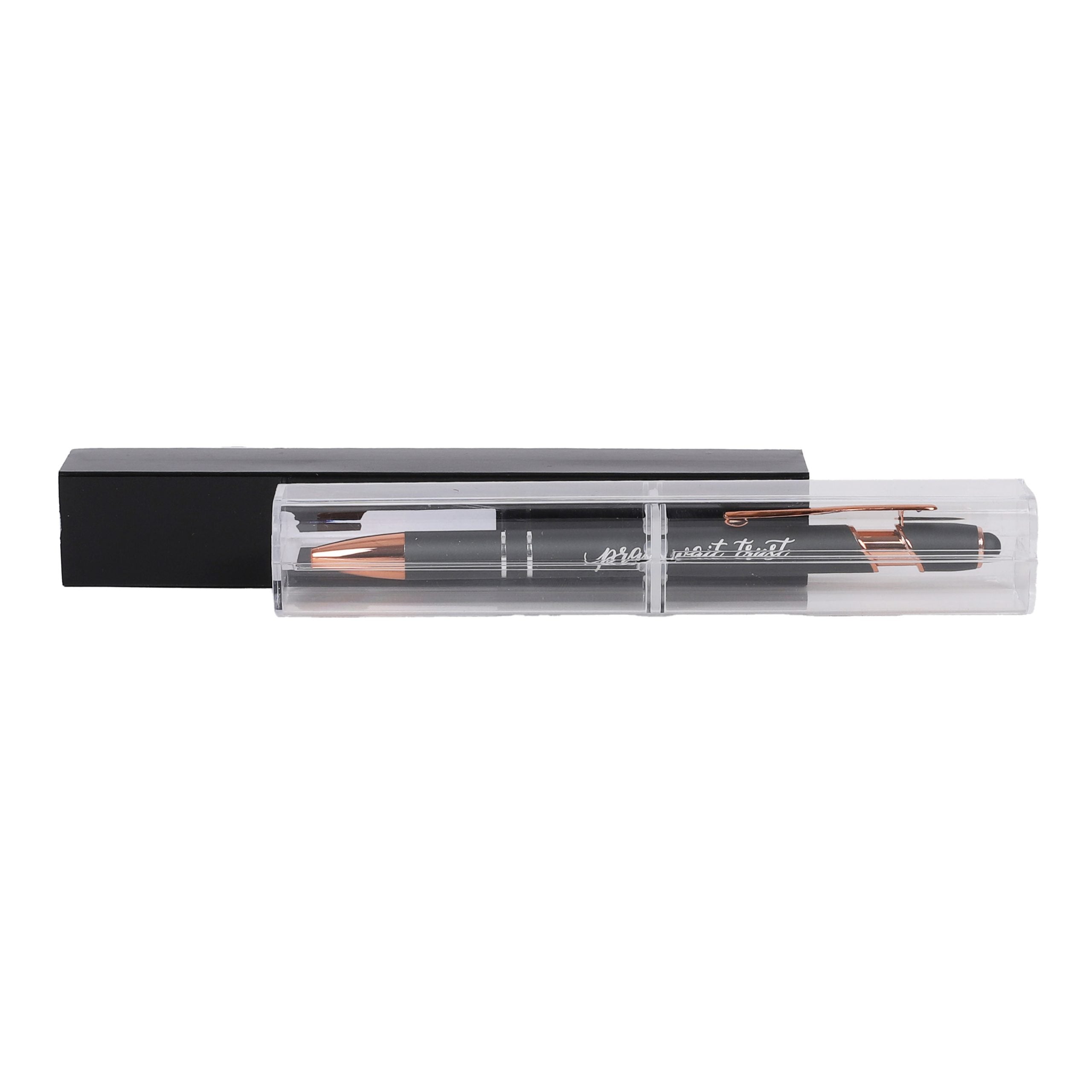 GIFT PEN SOFT TOUCH PRAY WAIT TRUST GUN METAL