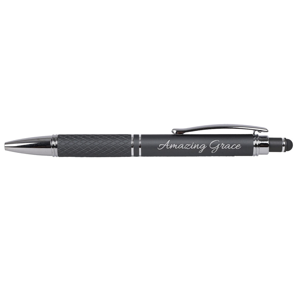 Amazing Grace Charcoal Diamond-Touch Stylus Pen by Swanson Christian Products