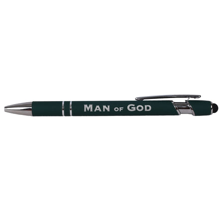 Gift Pen Soft Touch Man of God Green by Swanson Christian Products