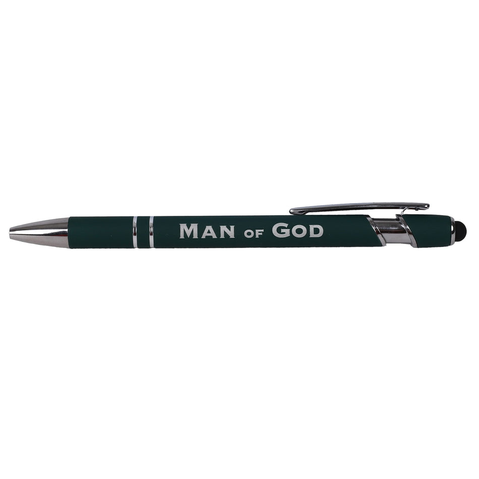 Gift Pen Soft Touch Man of God Green by Swanson Christian Products