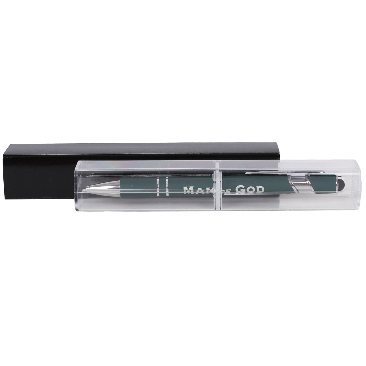 Gift Pen Soft Touch Man of God Green by Swanson Christian Products, product view 6