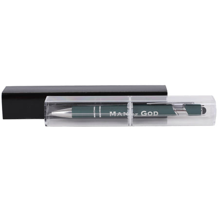 Gift Pen Soft Touch Man of God Green by Swanson Christian Products, product view 6