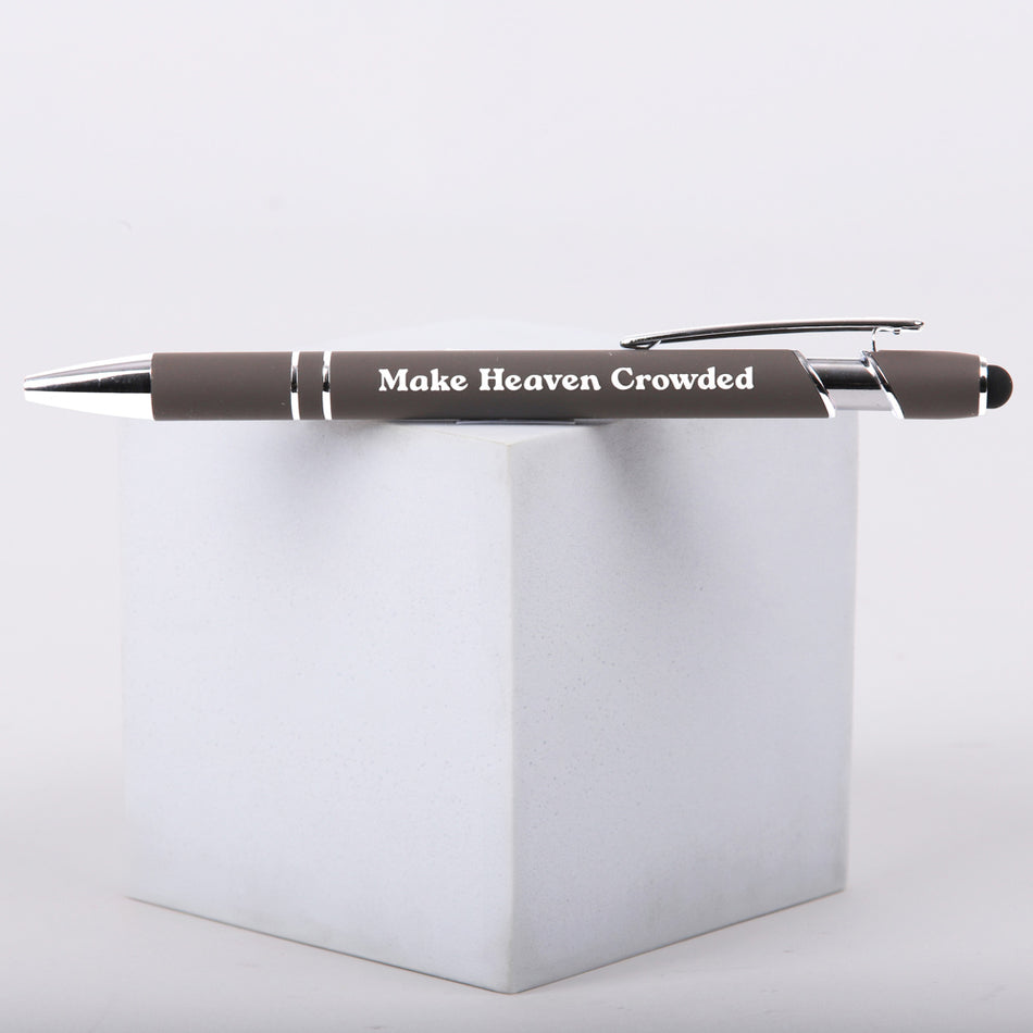 Gift Pen Soft Touch Make Heaven Crowded Grey