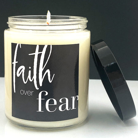 Faith Over Fear - Passion Fruit & Peony - Glass Candle by Anchor Christian Distributors