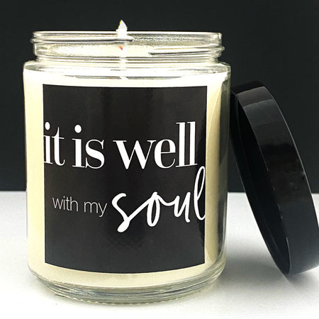 It Is Well - White Gardenia - Glass Candle by Anchor Christian Distributors