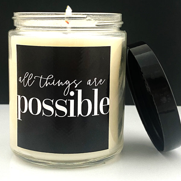 All Things Are Possible / Orchid Musk - Glass Candle by Anchor Christian Distributors
