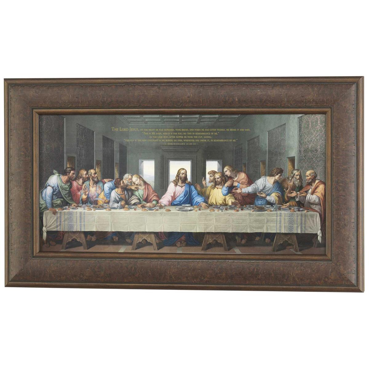 Framed Wall Art The Last Supper 25x12 by Dicksons