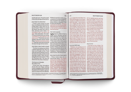 ESV Giant Print Personal Size Bible, Red Letter – Leather, TruTone®, Mahogany by Crossway, product view 2