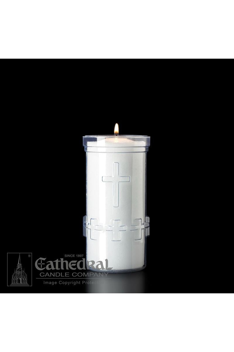 5-Day Crystal Raised Cross Candle - UM794 by Anchor Christian Distributors