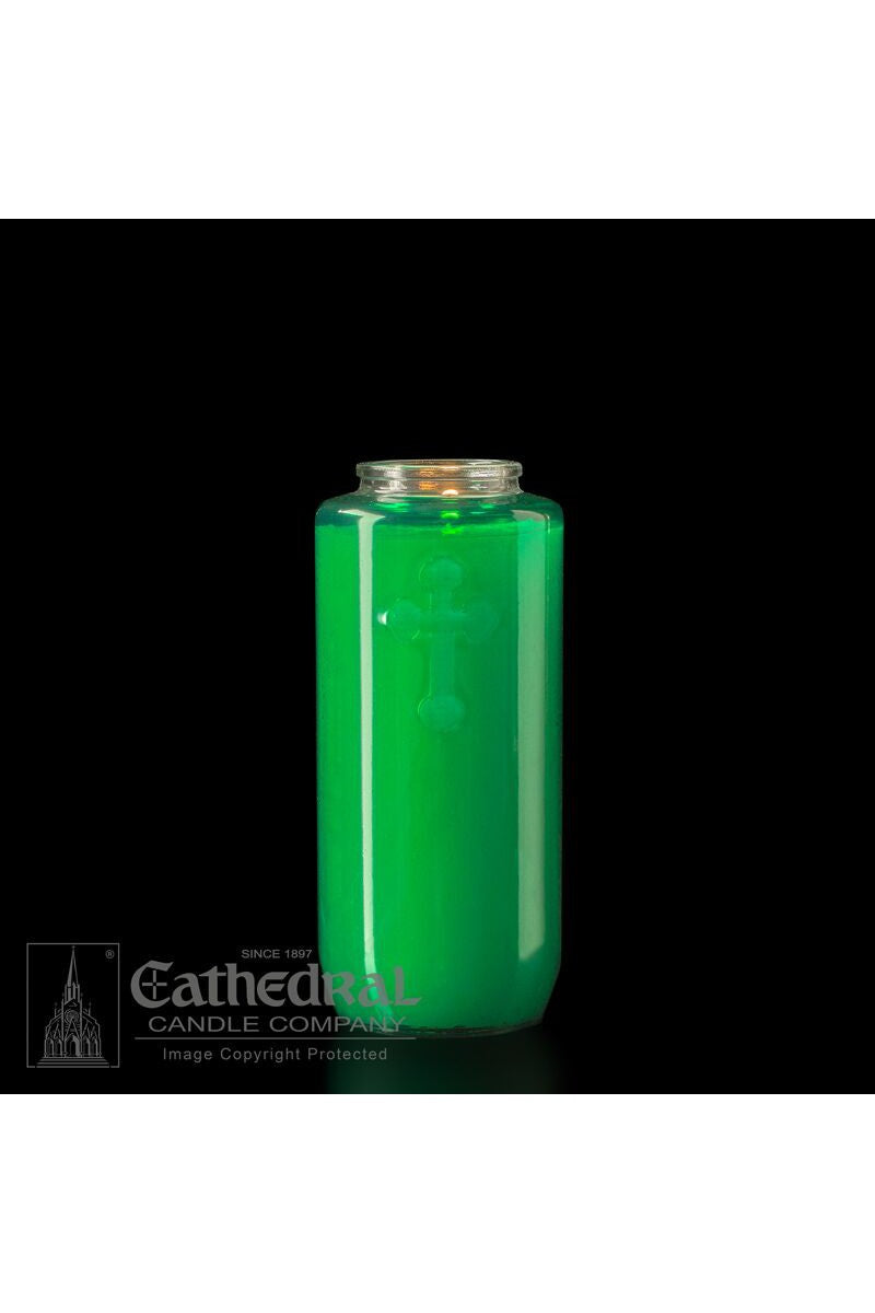 5-Day Green Glass Offering Candles - AF205-47 by Anchor Christian Distributors