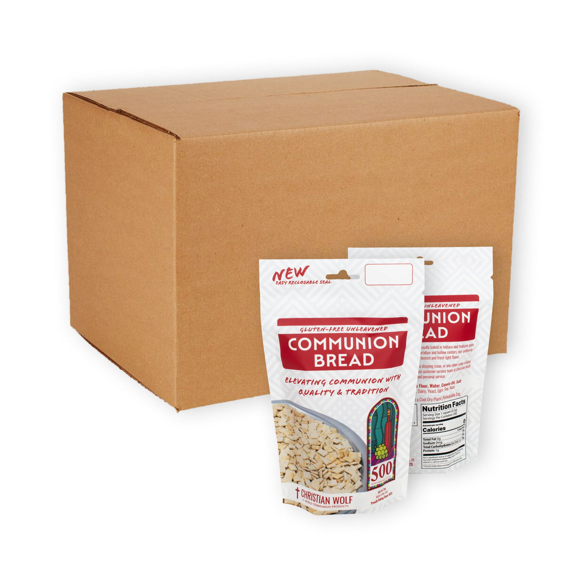 World Communion Products Gluten-Free Bread 500 count bag Case of 24