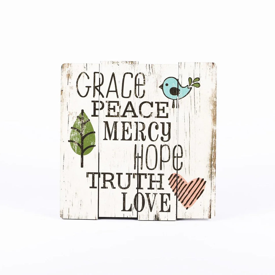 Engraved Wood Slat Faith Wall Décor | Christian Inspirational Scripture Signs