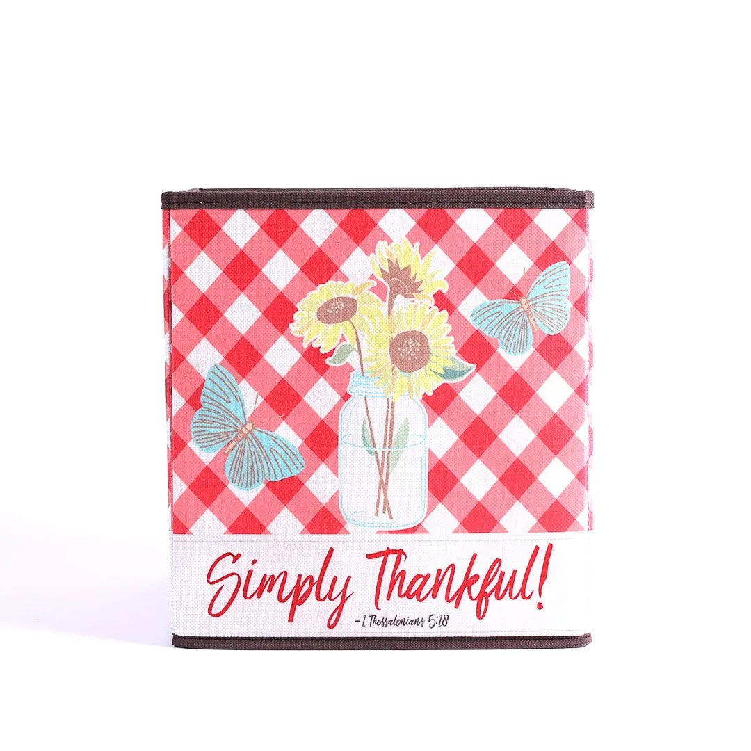 COLLAPSIBLE STORAGE BOX SIMPLY THANKFUL