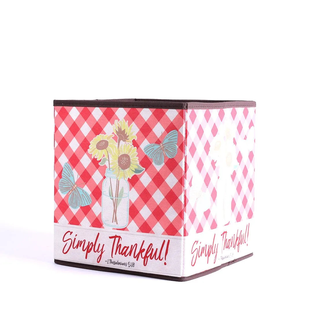 COLLAPSIBLE STORAGE BOX SIMPLY THANKFUL