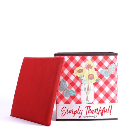 COLLAPSIBLE STORAGE BOX SIMPLY THANKFUL