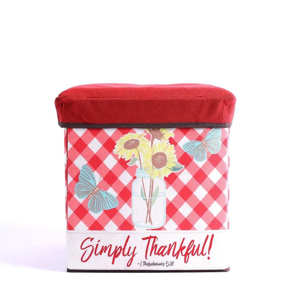 COLLAPSIBLE STORAGE BOX SIMPLY THANKFUL